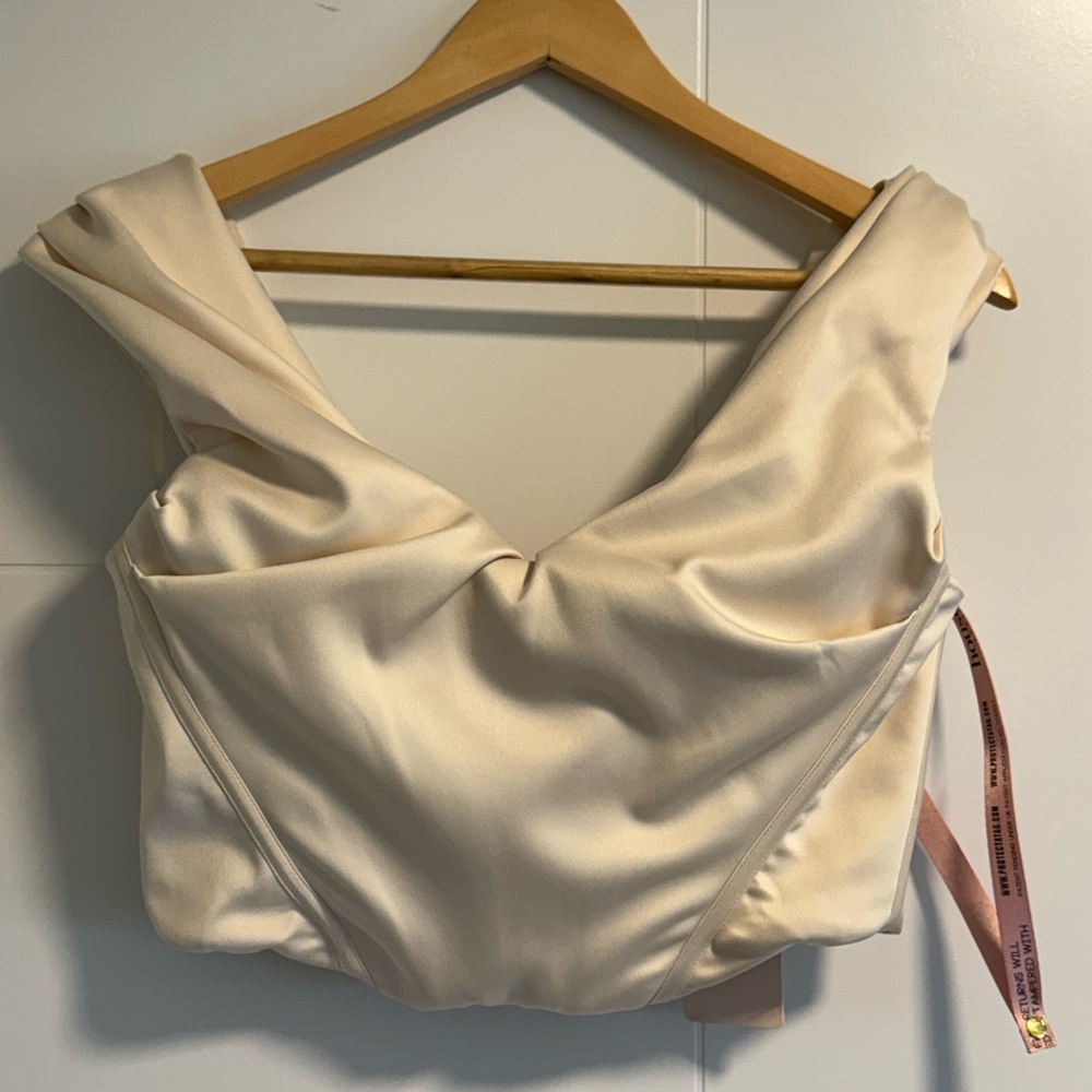 House of CB Cream Draped Top